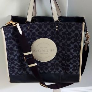 Coach denim tote